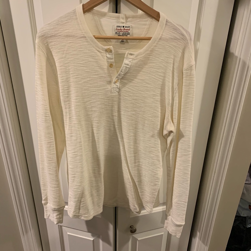 Men’s lucky brand ivory long sleeve button down